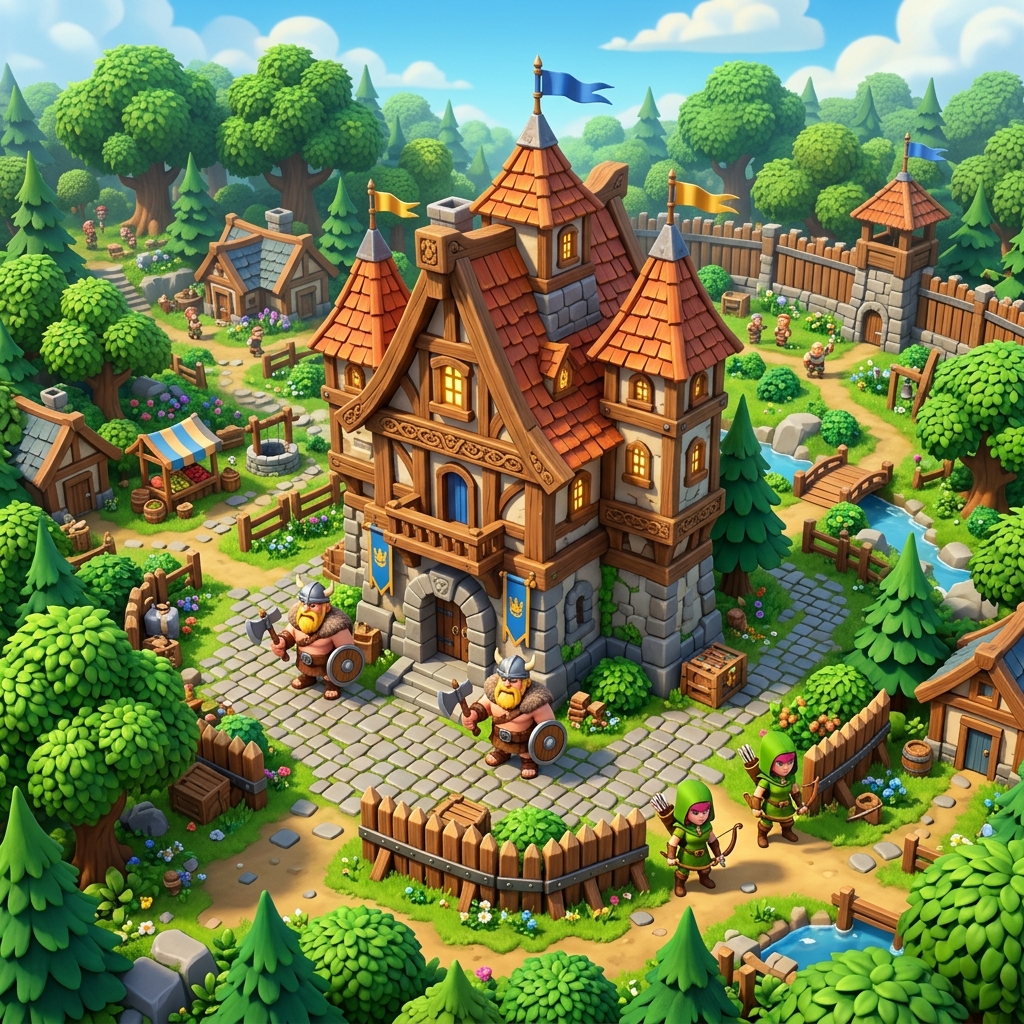 Fantasy Village Game 3D